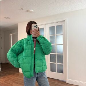 Together Vibrant Green Puffer Jacket